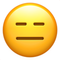 Apple 😑 Expressionless Emoji