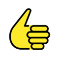 Openmoji👍 Thumbs Up Emoji