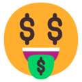 Microsoft 🤑 Money Face Emoji