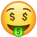 Whatsapp 🤑 Money Face Emoji
