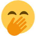 Twitter 🤭 Hand Over Mouth Emoji