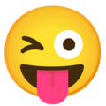 Google 😜 Winking Tongue Out Emoji