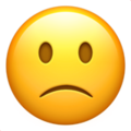 Apple 🙁 Slightly Frowning Emoji