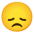 Google 😞 Disappointed Emoji