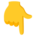 Google 👇 Point Down Emoji