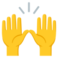 Google 🙌 Hands Up Emoji