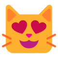 Microsoft 😻 Cat Heart Eyes Emoji