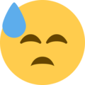 Twitter 😓 Cold Sweat Emoji